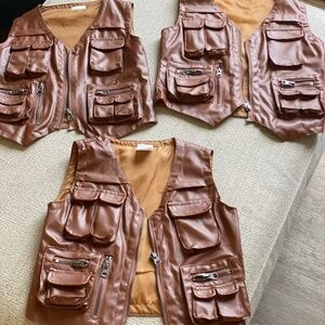 Owen Jurassic World/Cowboy/Safari Halloween Faux Leather Costume Vests Kids